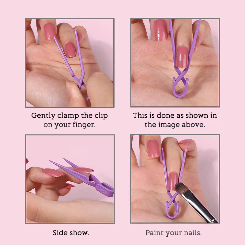 Ensemble de pinces à ongles pour vernis à l'huile, anti-déversement, couleurs mélangées, Clips de Pr