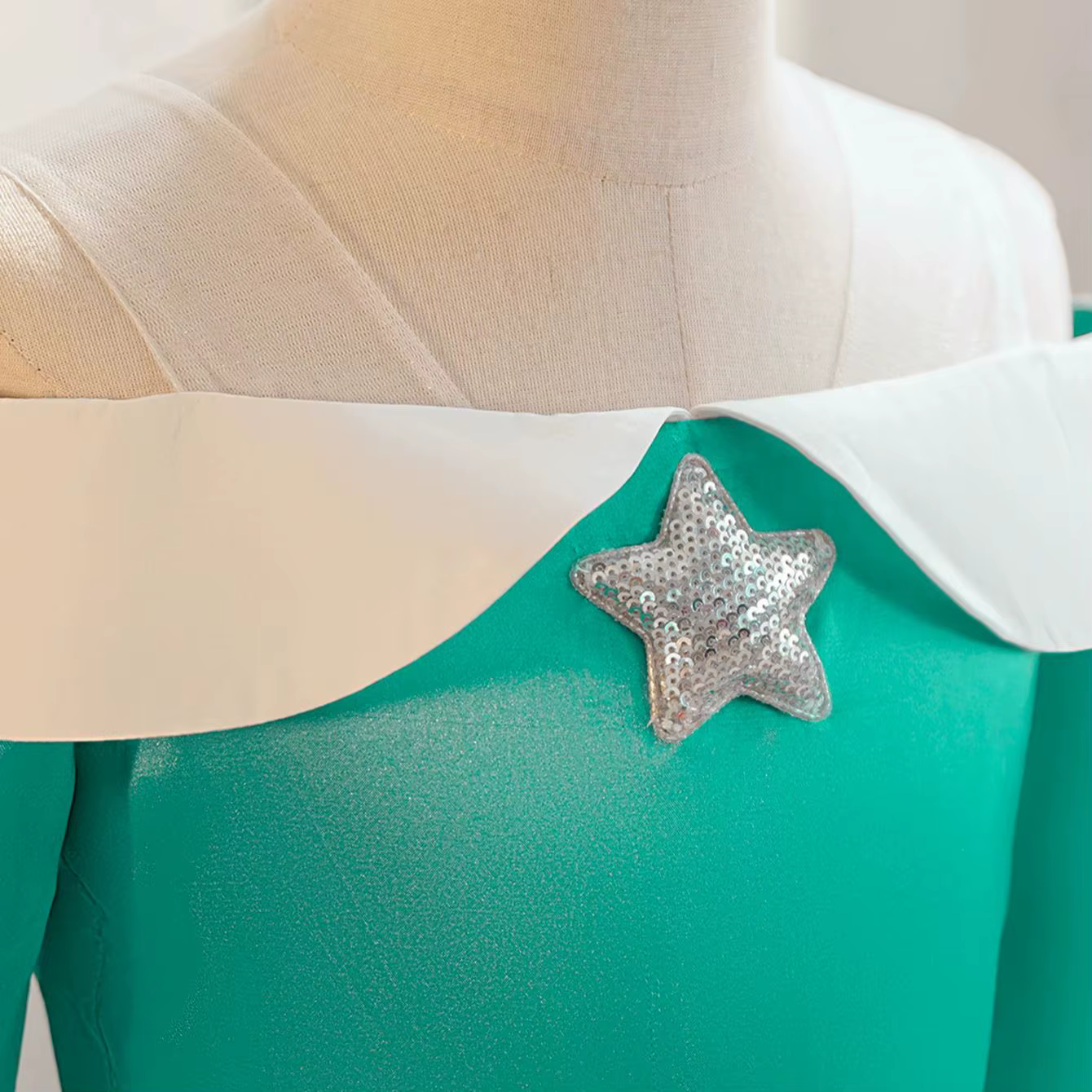 Robe de princesse pêche d'été pour filles, Costume de jeu de rôle Rosalina de dessin animé pour enfa