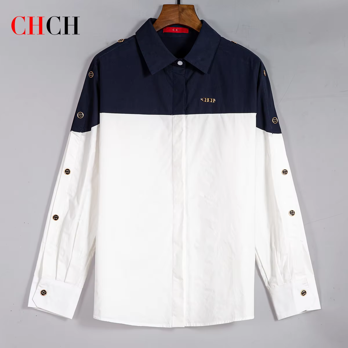 CHCH-Chemise d'affaires à manches longues pour femmes, Chemise épissée, Vêtements pour femmes, Abonn