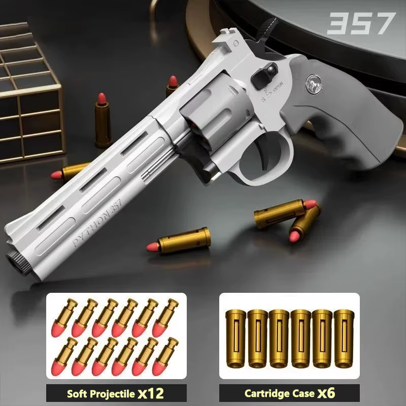 Pistolet lanceur de Revolver ZP5 357, à tir continu, balle de fléchettes souple, jouet CS, arme de j