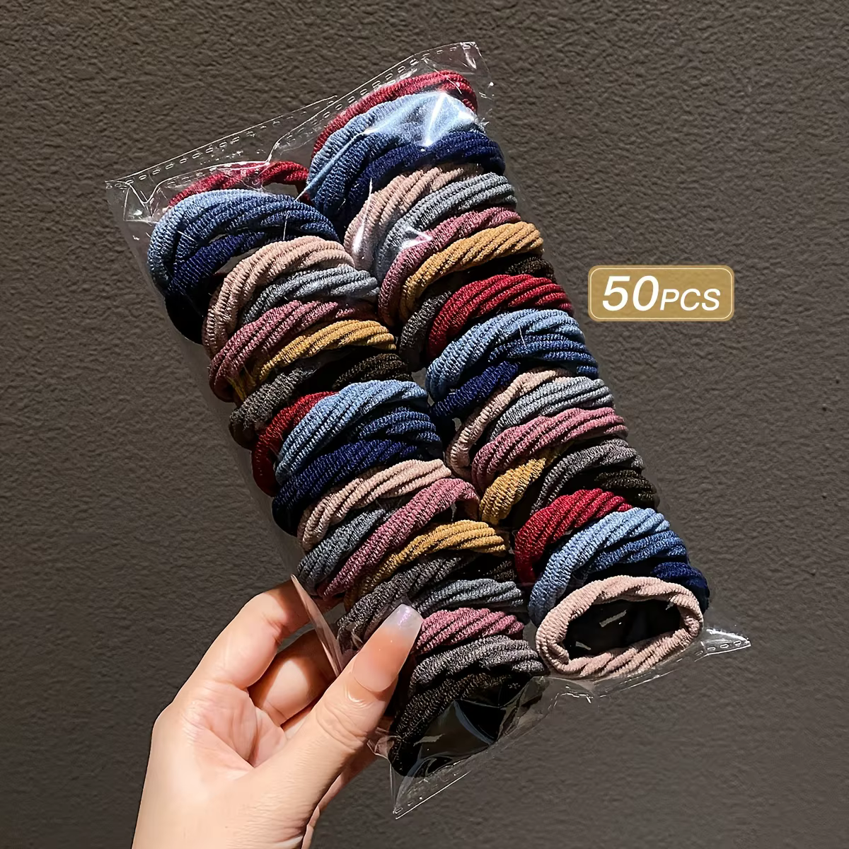 Attaches pour cheveux simples pour filles, accessoires mixtes, document, 50 pièces