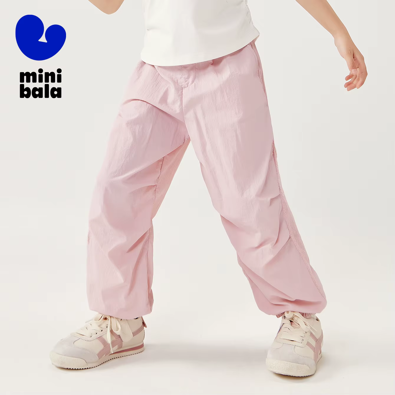 Mini Bala Pantalons d'été en maille pour garçons et filles, pantalons d'école à haute élasticité pou