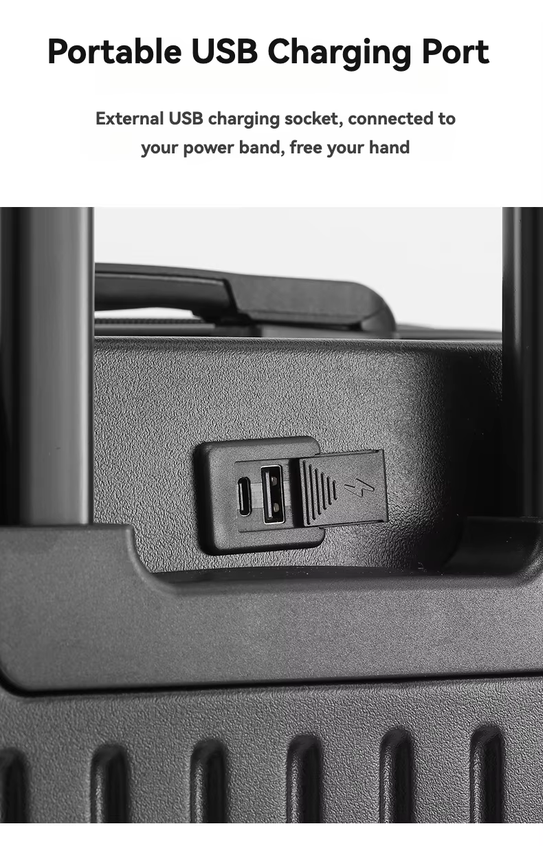 Porte-gobelet de grande capacité pour femmes et filles, valise à bagages, chargement USB, bagage à m