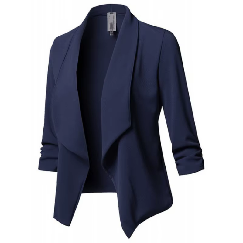 Veste de Blazer Rétro pour Femme, Costume, Manteau Féminin, Blazers d'Avocat, Oupillar, Cardigan Cou