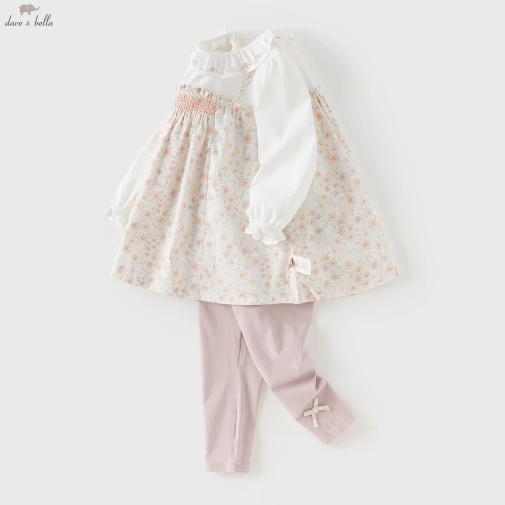 Ensemble 2 pièces T-shirt et pantalon pour enfants Dave Bella – Leggings et hauts à manches longues