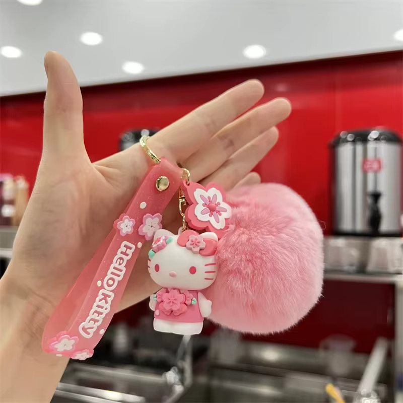Sanrio Hello Kitty sac pendentif porte-clés dessin animé Kuromi cannelle mélodie peluche poupée sac 