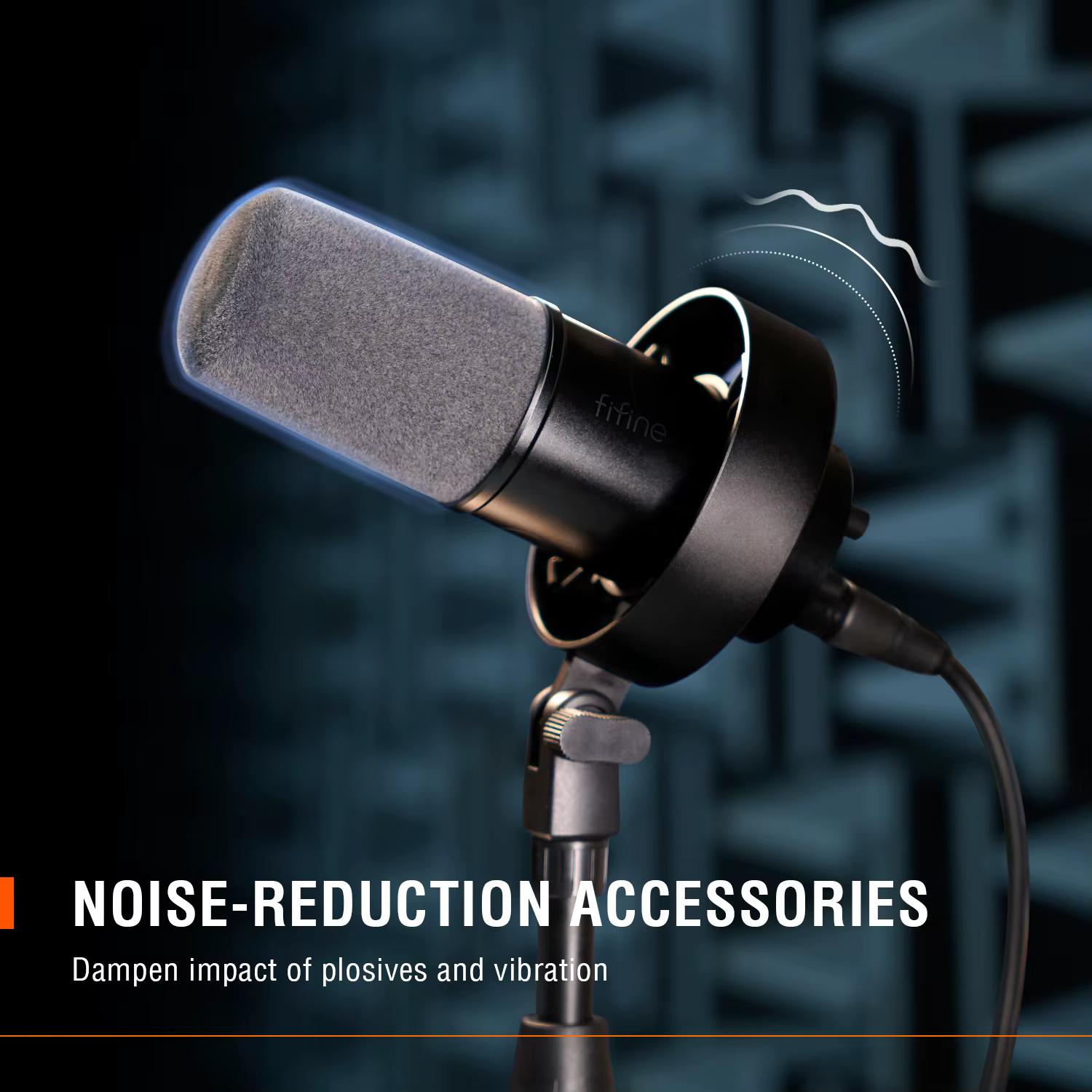 FIFINE-Microphone dynamique USB/XLR avec support antichoc, silencieux tactile, prise téléphonique po