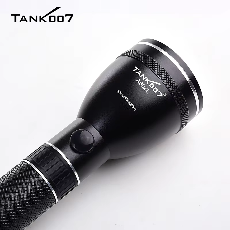 TANK007 A602L High Power Rechargeable LED Flashlight 500m Long Range 3 Modes Light USB EDC Torchligh