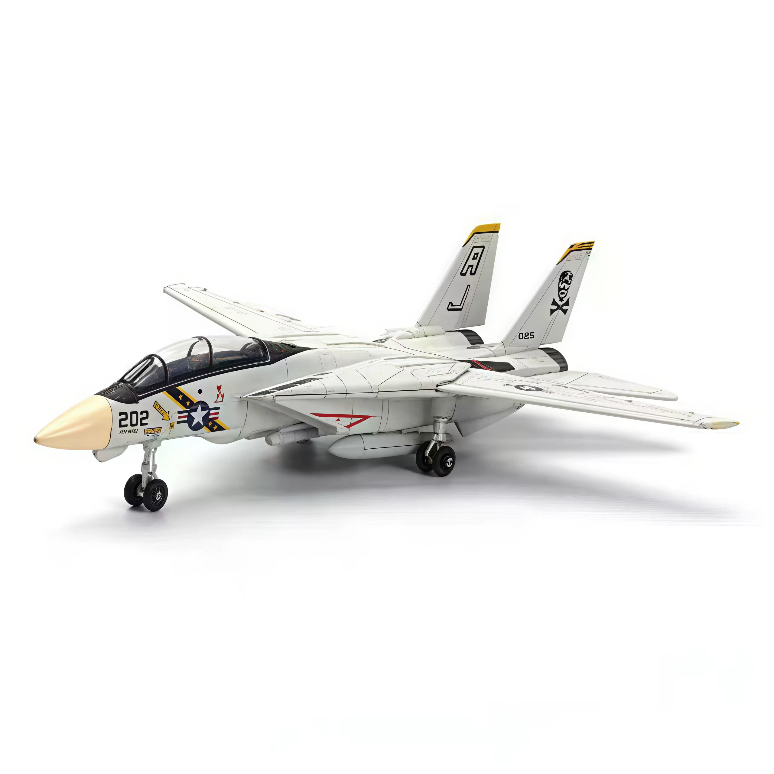 F-14 Fighter, 1:72, modèle d'avion en plastique assemblé (y compris présentoir), présentoir et colle