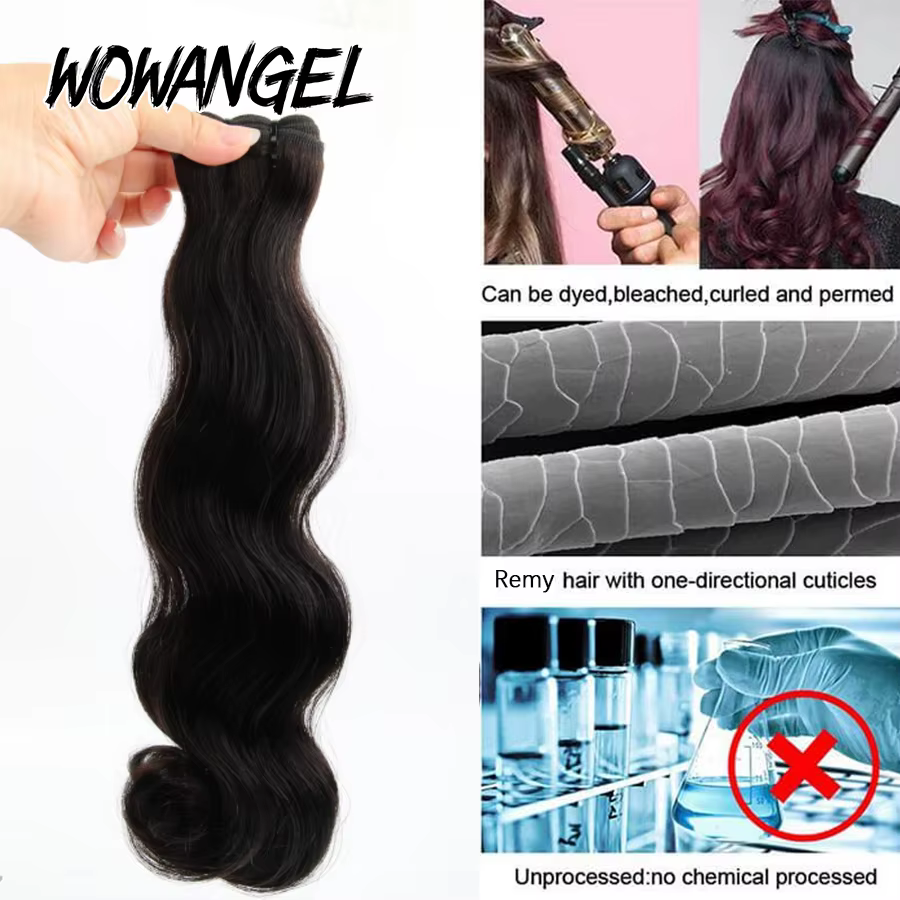 Wow Angel 28 30 pouces vague de corps paquets de cheveux humains 1/3/4 pièces 10A brésilien Remy Ext