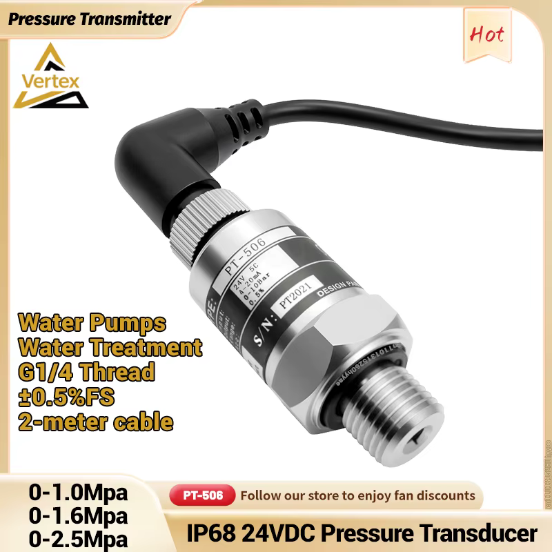 Transducteur de pression 0.5% FS 0-1/1.6/2.5Mpa IP68 PT506, transmetteur de pression, capteur de pom