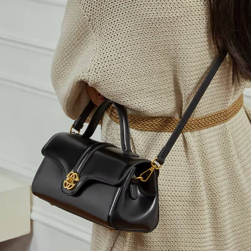 Sac à main de luxe en cuir de vache fendu pour femmes, sac à bandoulière carré de bonne qualité, nou