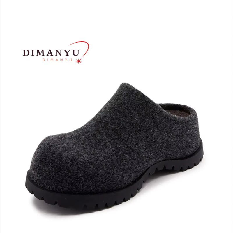 Chaussons d'extérieur pour femmes automne-hiver 2026, nouvelles pantoufles compensées à plateforme,