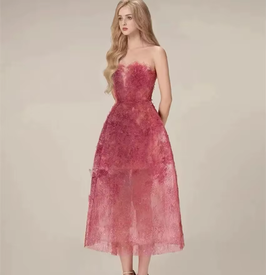 Robe de soirée de luxe pour femmes, col rond, sans manches, Patchwork, dentelle, maille florale, pai