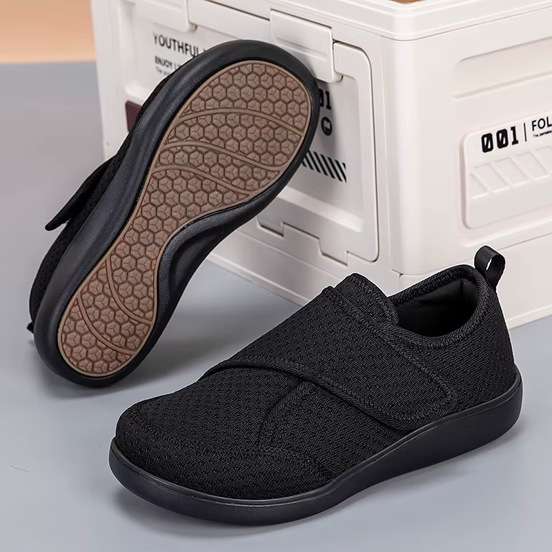 Chaussures ouvertes pour personnes âgées, chaussures pour diabétiques réglables, pieds gonflés, larg