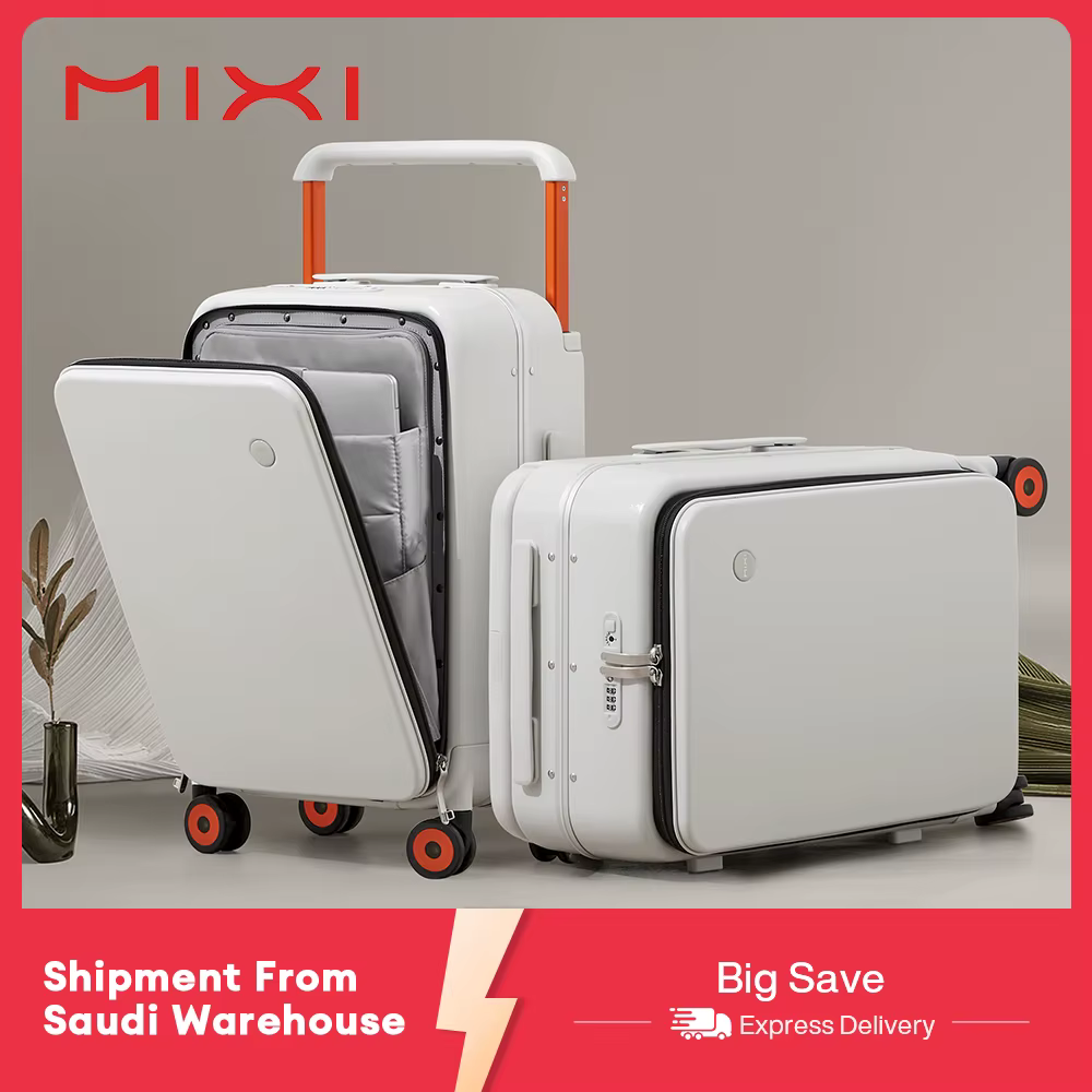 Valise Mixi Nouveau Design à Poignée Large, Cadre en Aluminium, Bagage Cabine pour Hommes, Valise de