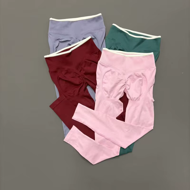 Leggings de yoga taille haute sans couture pour femme, effet ventre plat, extensibles, doux, confort