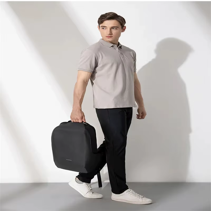 Kingsons sac à dos antivol hommes 15.6 pouces ordinateur portable 180 degrés ouvert W USB charge sac
