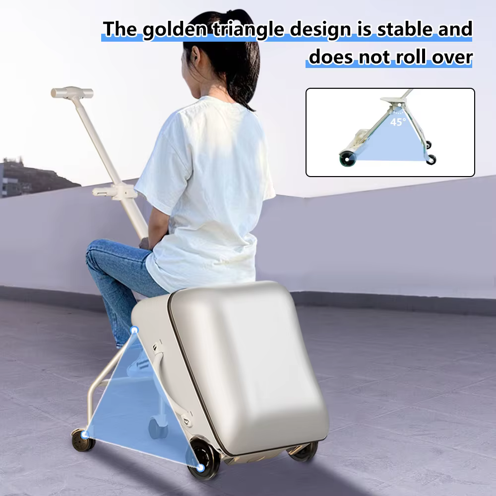 Les enfants portables peuvent s'asseoir et monter sur les bagages, bagage à main, valise trolley par