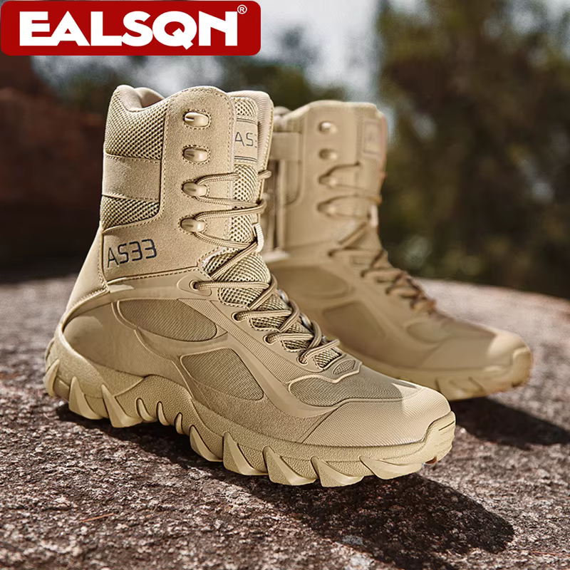 Bottes tactiques militaires pour hommes, chaussures de combat antidérapantes, résistantes à l'usure,