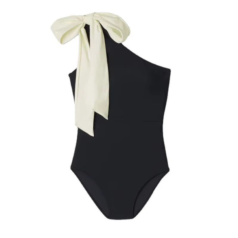 Été noir Sexy une pièce maillots de bain fermé femmes maillots de bain Push Up vêtements de natation
