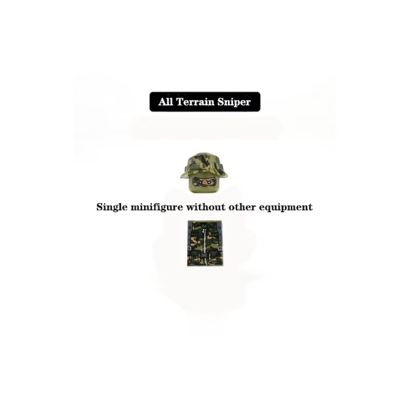 Vêtements de Camouflage de Sniper militaire tout-Terrain, blocs de construction, figurines de soldat