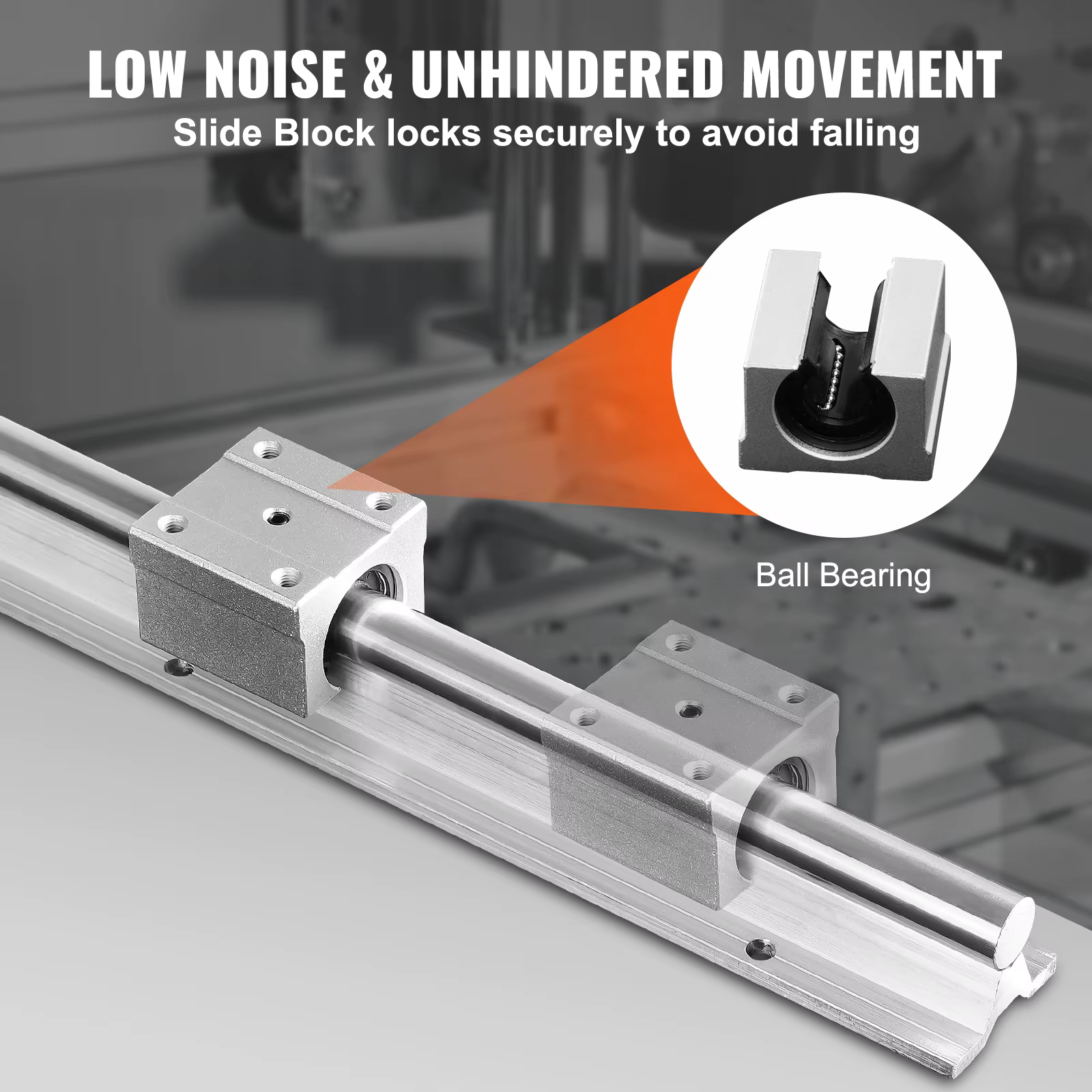 SucceBuy 2 pièces Rails de guidage linéaires SBR12 SBR16 SBR20 SBR25 800-2200mm et 4 pièces blocs de