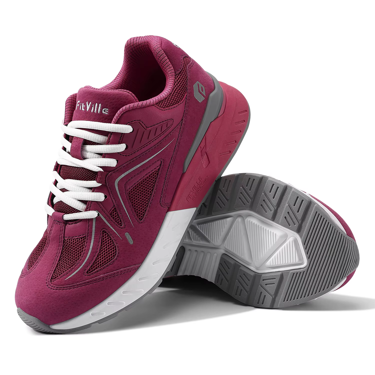 FitVille chaussures de marche Extra larges pour femmes baskets légères à large largeur pour pied pla