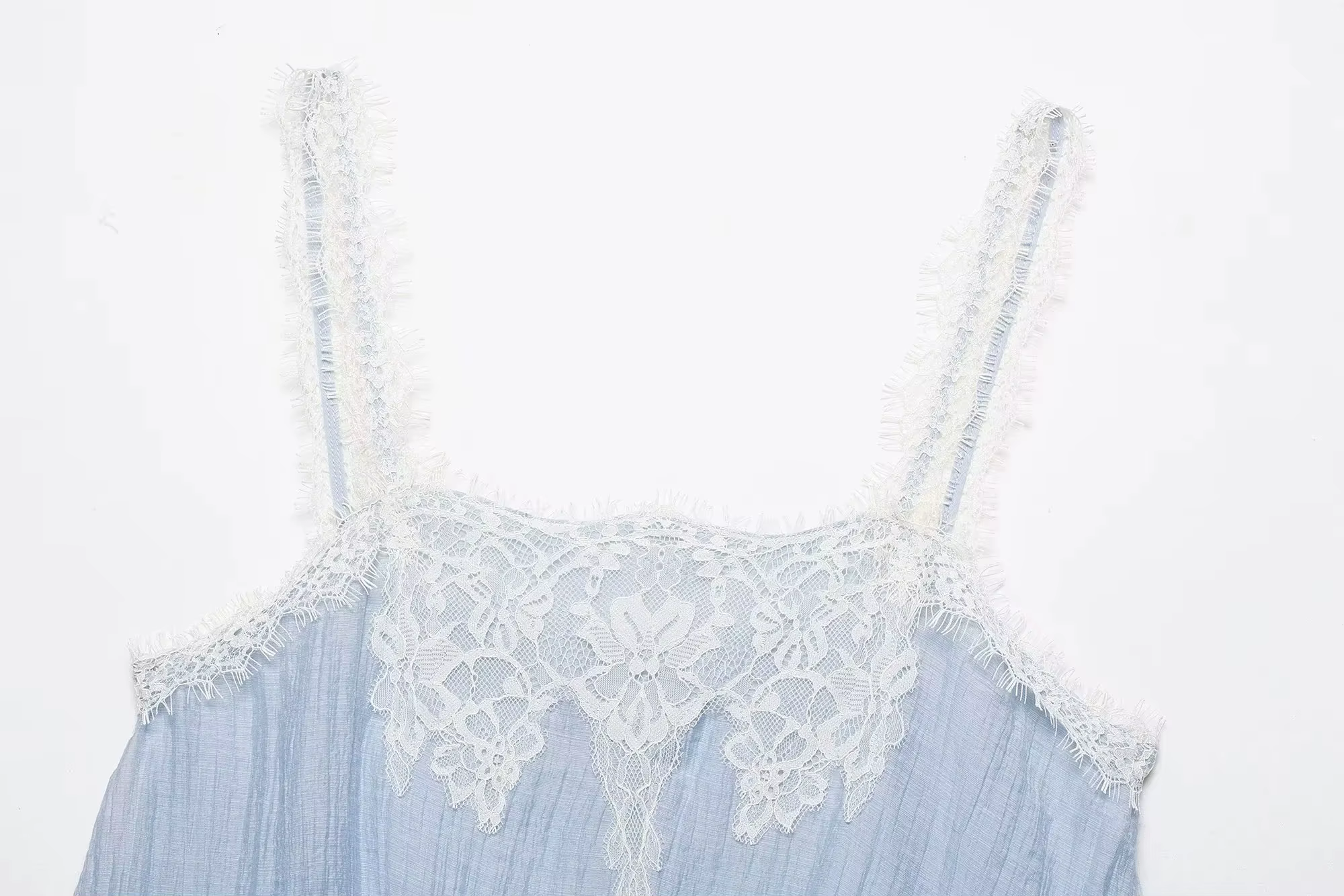 KONDALA Ensemble Jupe Chic et Sexy pour Femme, Haut Caraco en Dentelle et Jupe Longue Droite, Tendan