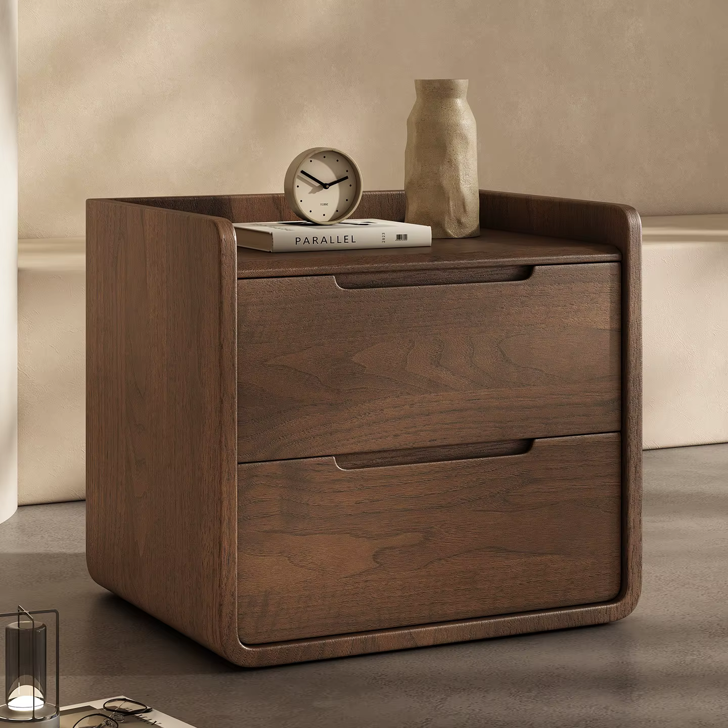 Table de Chevet Moderne Esthétique, Luxe Nordique, Rangement Tendance, Style Vintage, Table d'Appoin