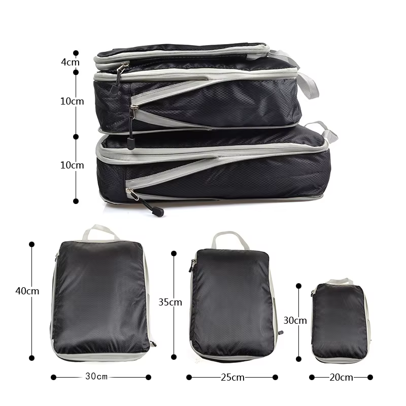 Sac de rangement de voyage, Cubes d'emballage compressibles, valise de voyage pliable et étanche, Po