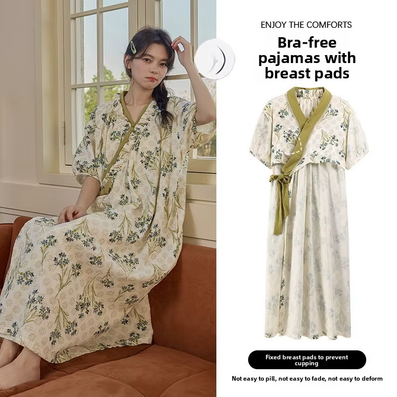 Chemise de nuit pour femme, Robe de nuit, Vêtements de nuit, Robe de sommeil, Pyjama d'été, Nuisette
