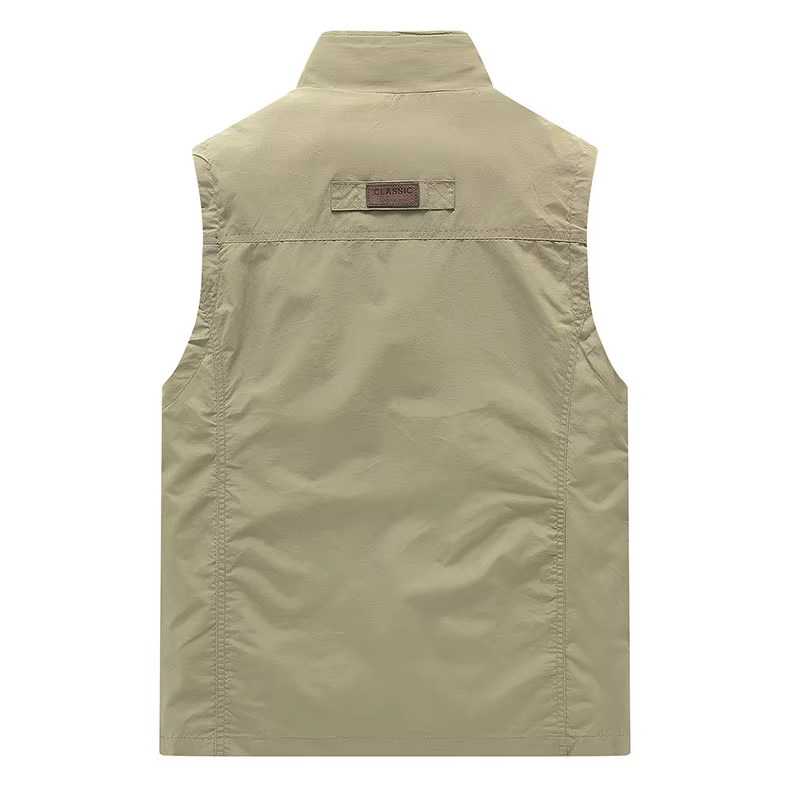 FGKKS printemps nouveaux hommes gilet loisirs de plein air couleur unie gilet jeune d'âge moyen phot