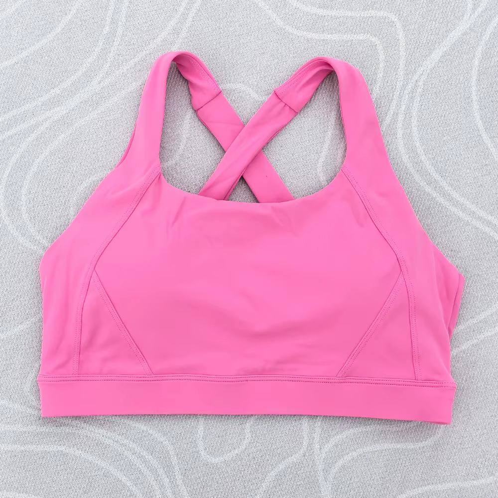 Soutien-gorge de Fitness pour femmes, couleur unie, serré, entraînement complet, dos croisé, sous-vê