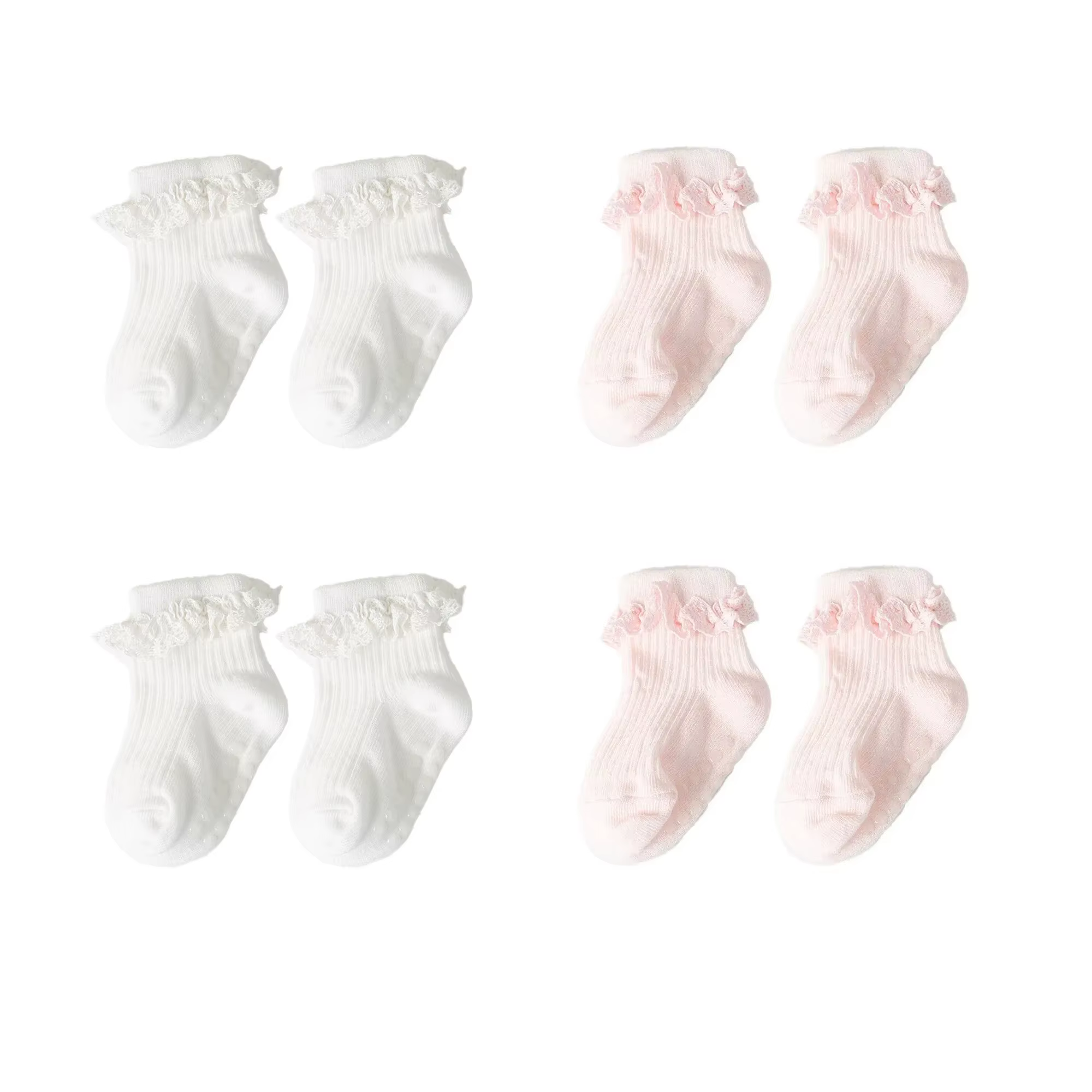 1/3/4/5 paires coton couleur Pure enfant en bas âge fille dentelle chaussettes infantile bébé filles