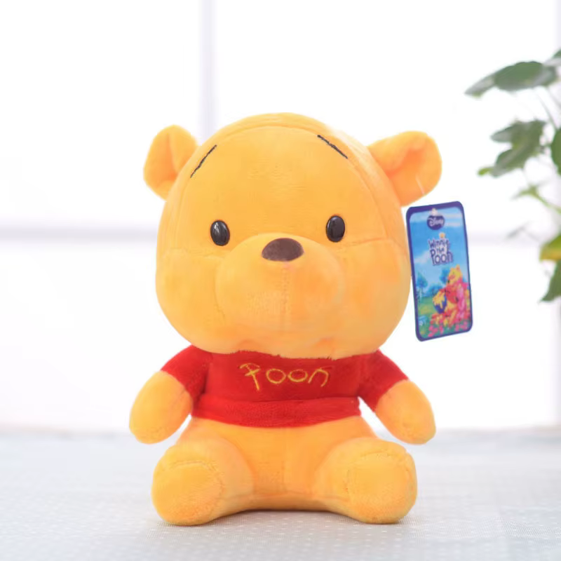 Dessin animé en peluche broche Winnie l'ourson Mickey Minnie tigrou cochon court peluche poupée poup