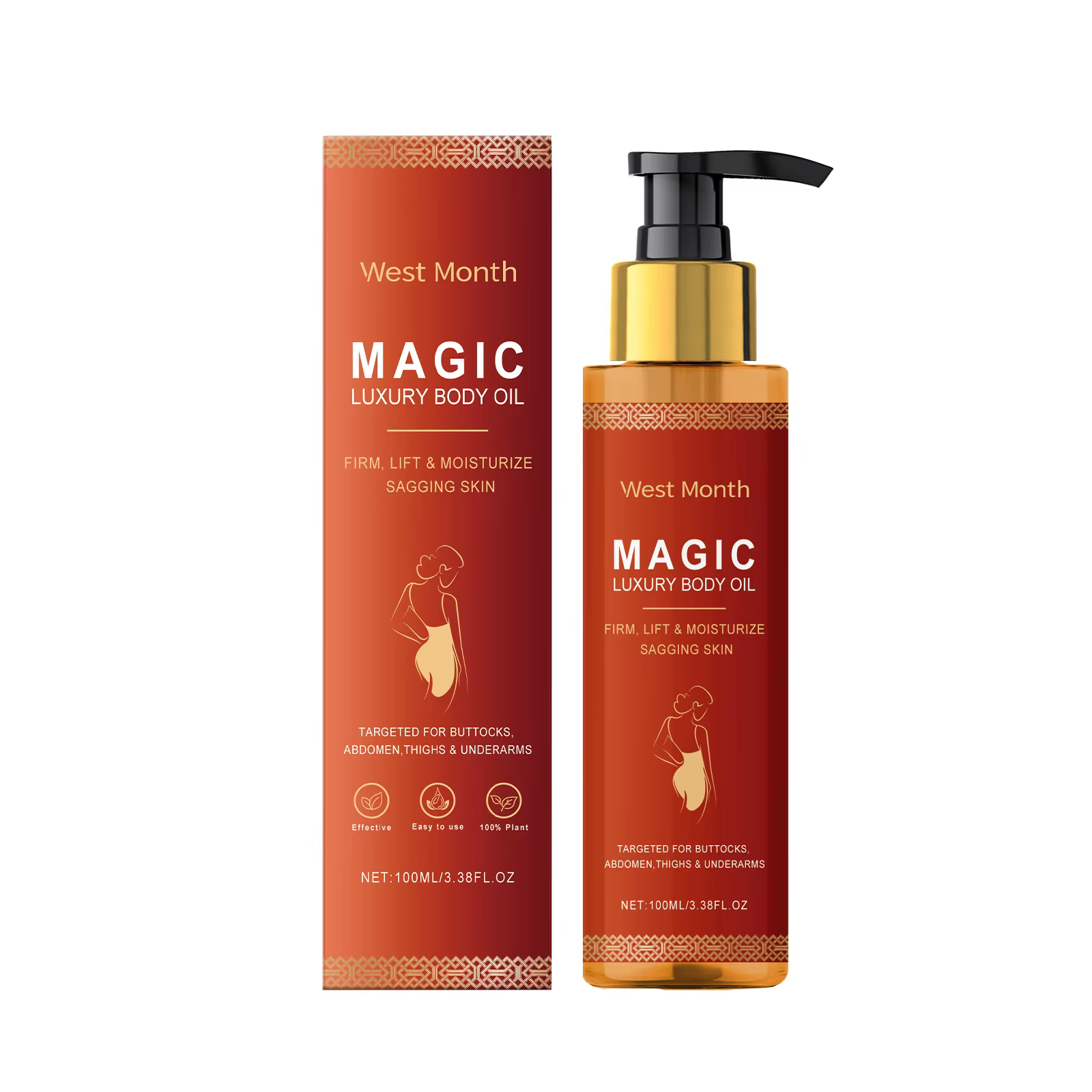 Huile magique de luxe pour raffermissement du corps, hydratant en profondeur, peau sèche, relâchemen