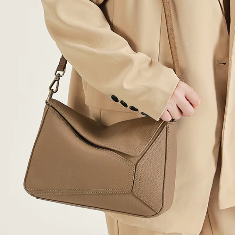 Dames rétro peau de vache souple sacs à bandoulière femme mode luxe Design sacs à main femmes nature