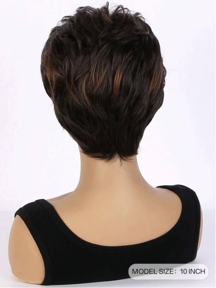 Perruque courte pour femme, perruque synthétique, non autocollante, résistante à l'usure, résistante