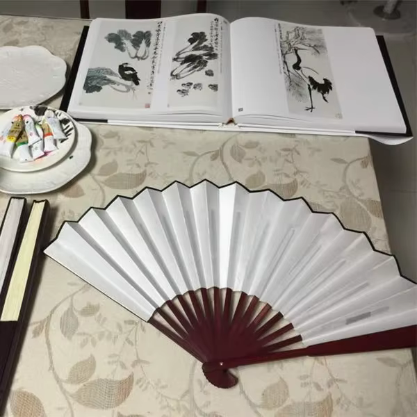 Éventail pliant chinois en bois de bambou, 10/13 pouces, tissu en soie, bricolage, personnalité plia