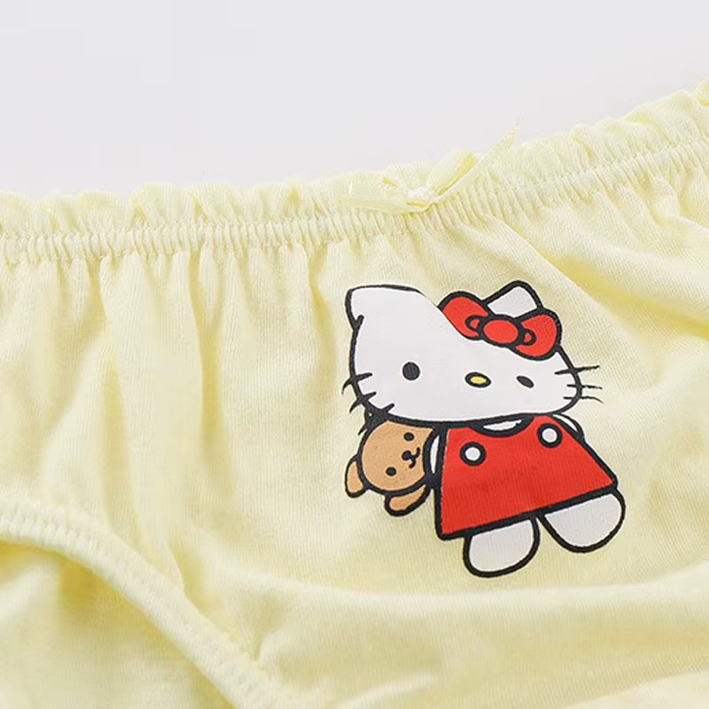 5 Pièces/Lot Sous-vêtements Enfants pour Filles Mignons Chat HelloKitty Culottes Cartoon Culottes en