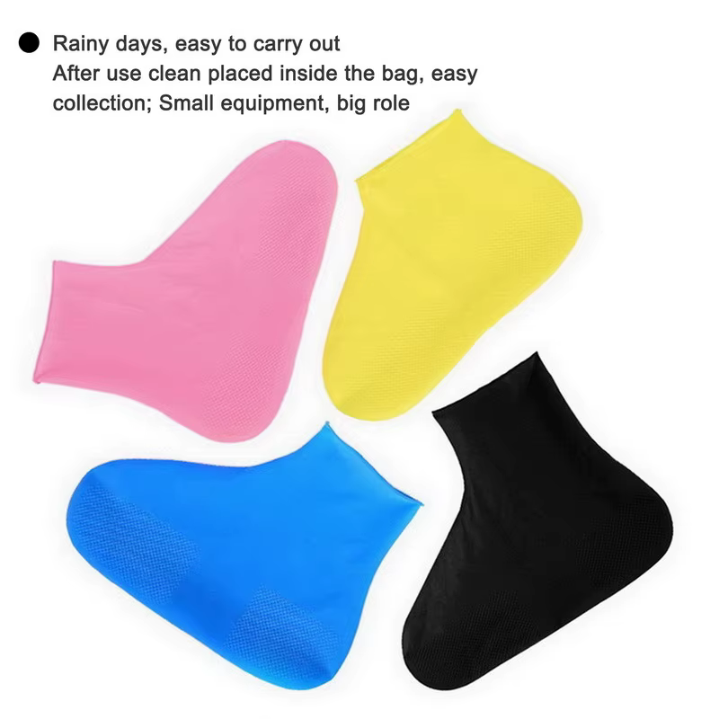 Bottes de pluie unisexes résistantes à l'usure, couvre-chaussures réutilisables, haute élasticité, i