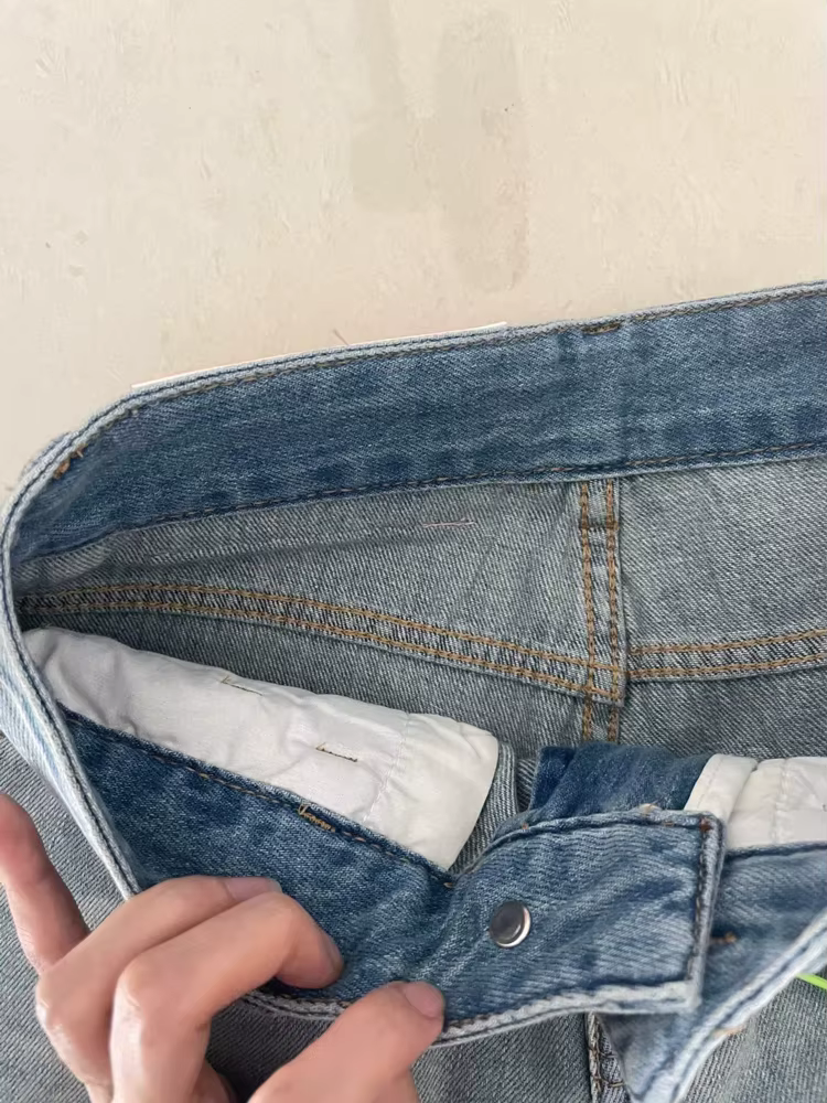 Jean Baggy à jambes larges pour femmes, Vintage Y2K Punk, taille basse, pantalon en Denim ample, Str