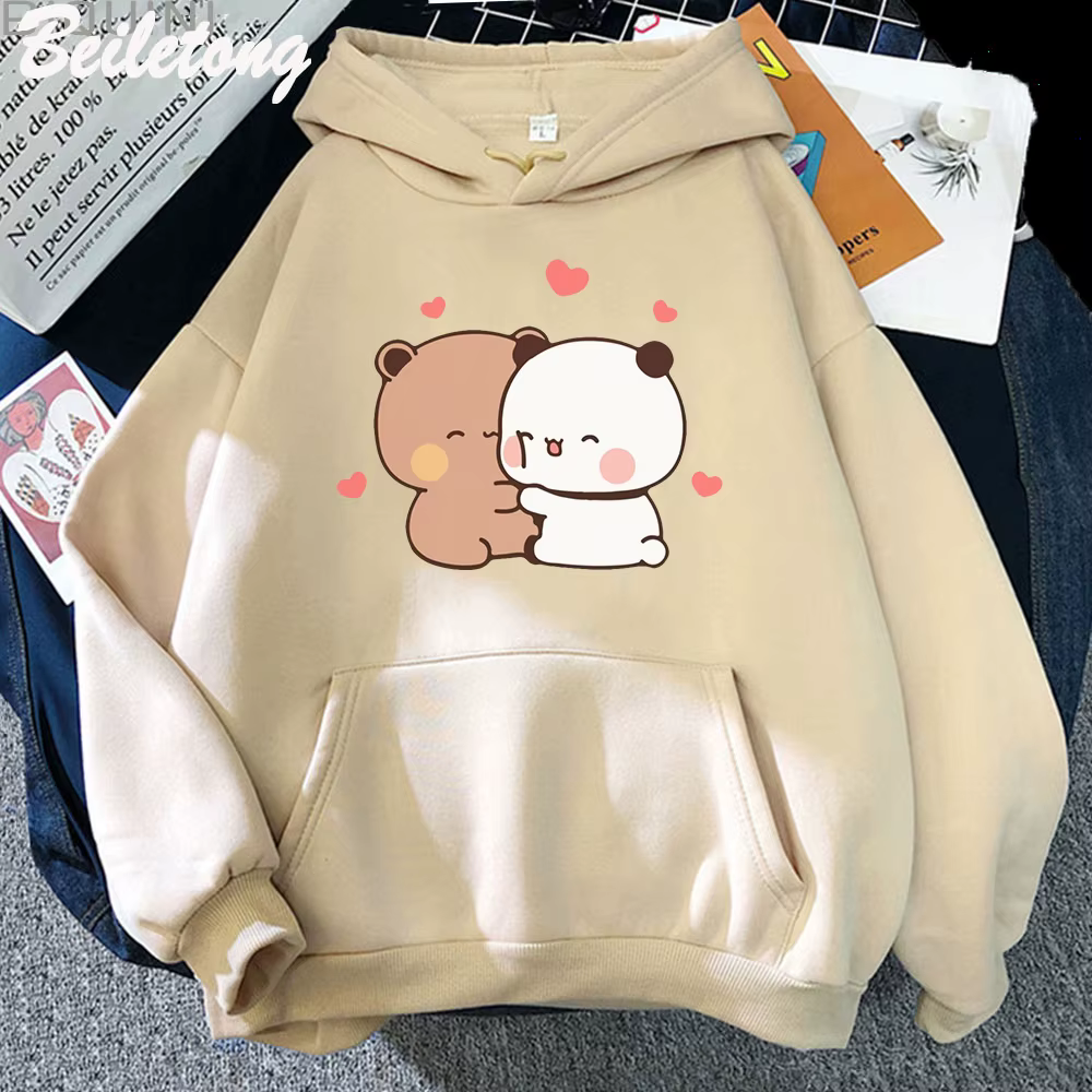 KrasnoBear-Sweats à capuche de dessin animé mignon pour filles, Bubu, Dudu, Kawaii, Vêtements pour f