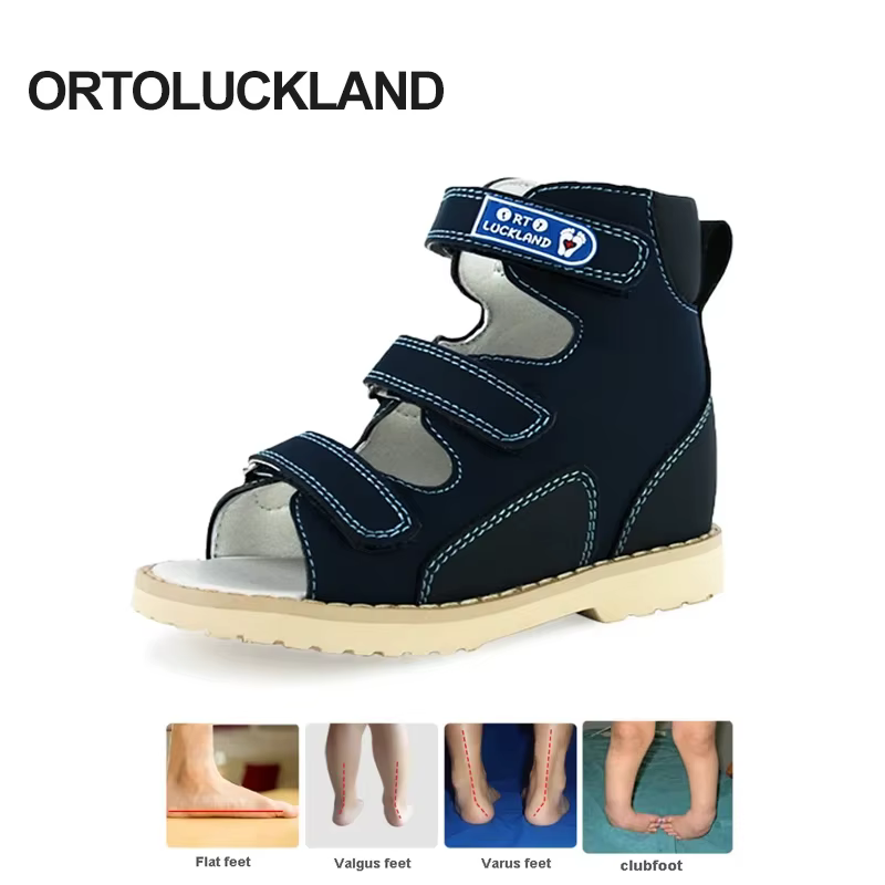 Sandales d'été Orth4WD pour enfants, chaussures médicales pour bébés garçons, pieds plats avec semel
