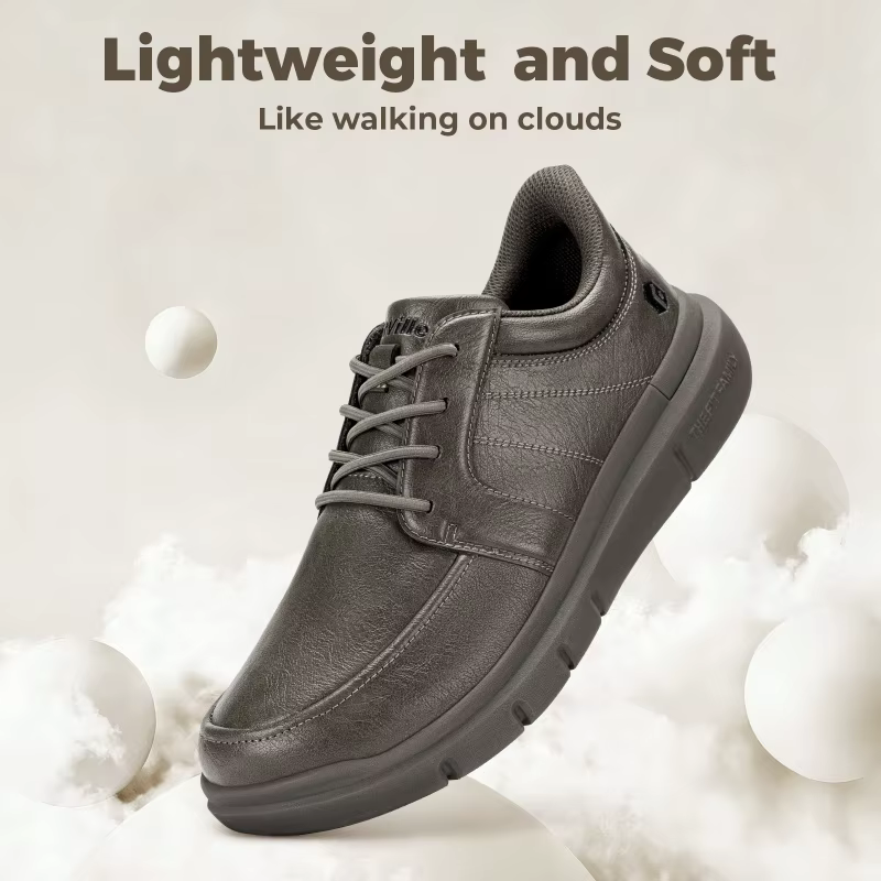 FitVille – chaussures larges à enfiler pour hommes, chaussures Oxford légères et décontractées, bask