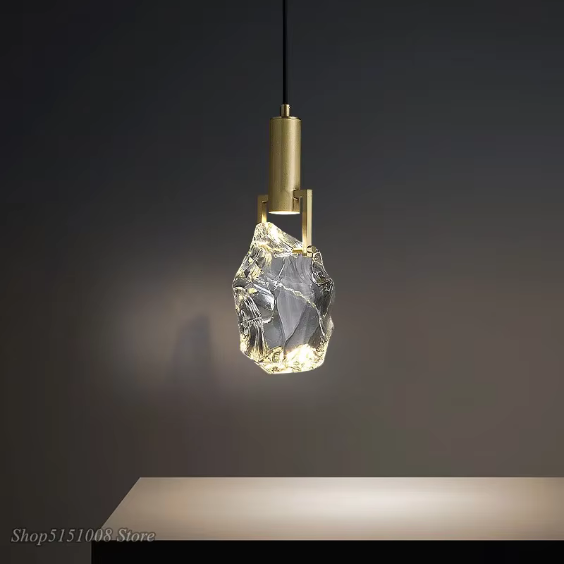 Lampe Led suspendue en cristal au design nordique de luxe, Luminaire décoratif d'intérieur, idéal po