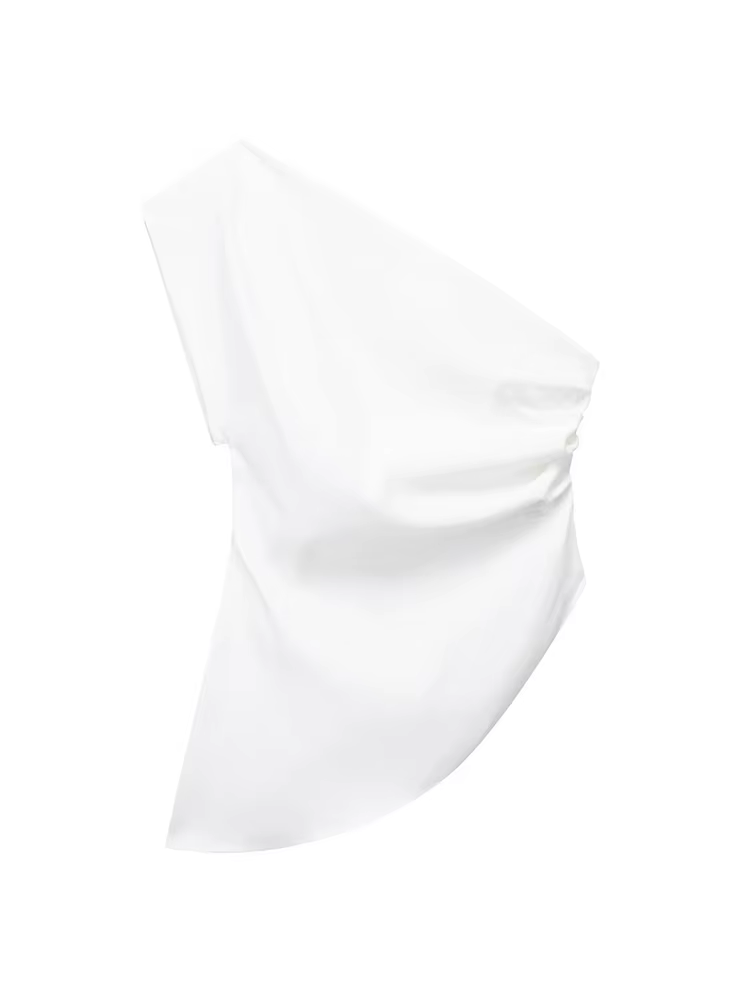T-shirt asymétrique pour femmes, nouvelle tendance, fille épicée, tempérament de célébrité, épaules 