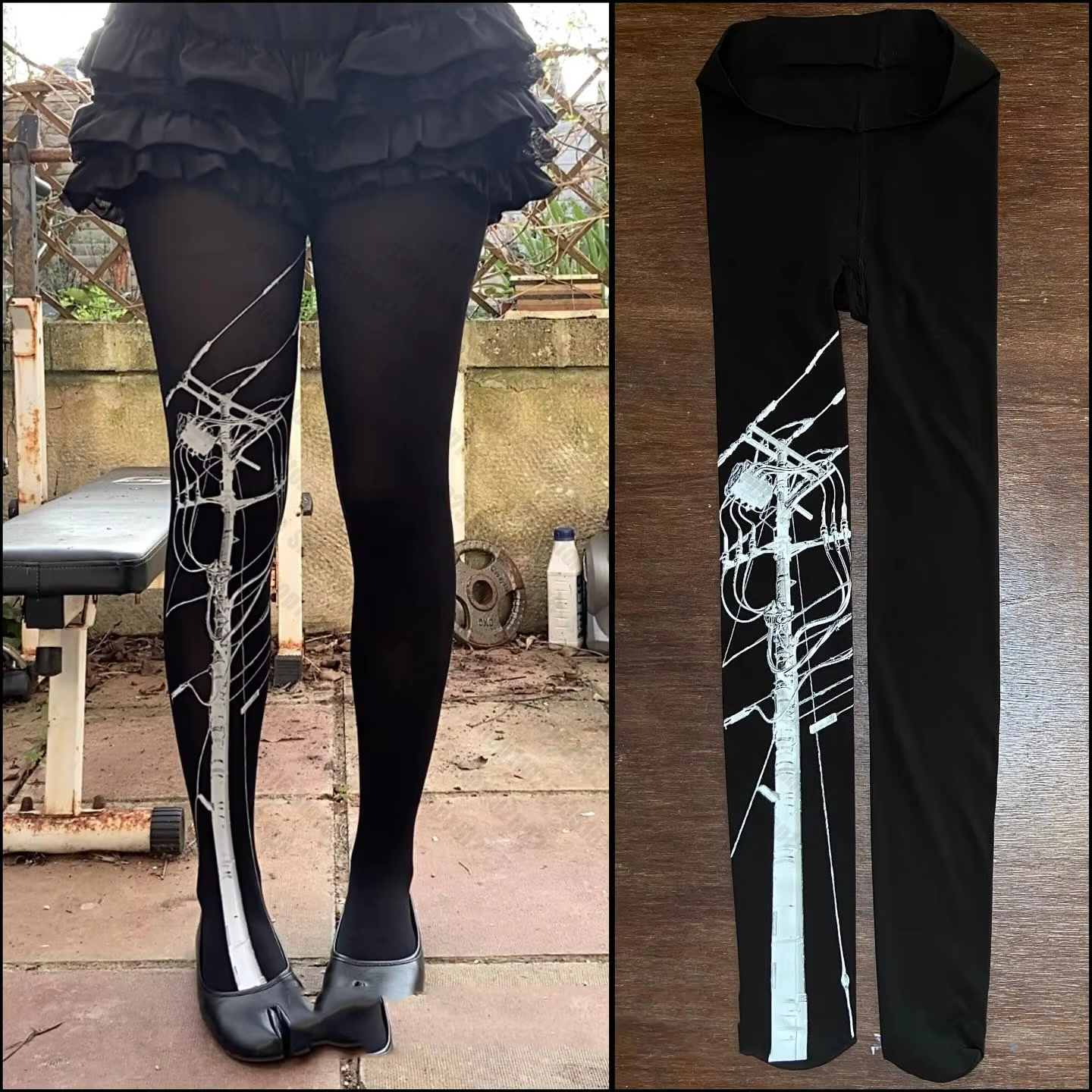 Sissy gothique Lolita bas Y2k collants femmes Sexy Shoopy Emo collants Punk fétiche Harajuku Theight