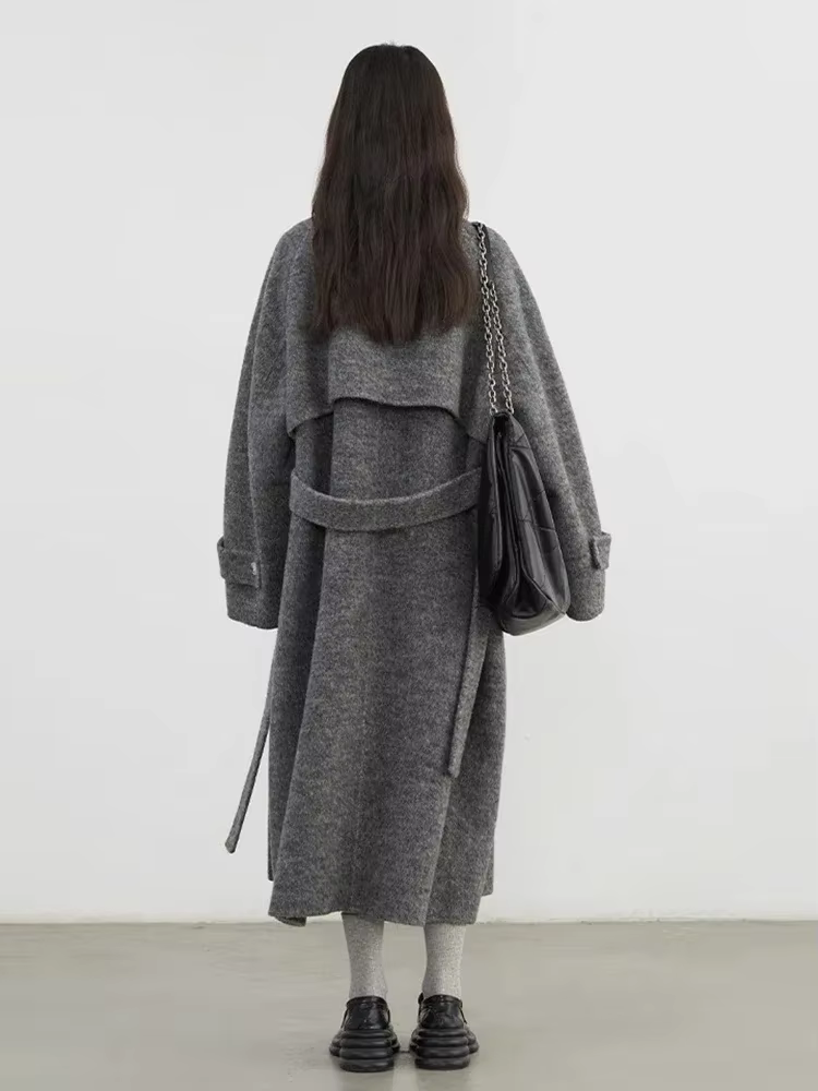 CHIC VEN – manteaux en laine pour femmes, ample, col montant, pardessus Double face, vêtements de de